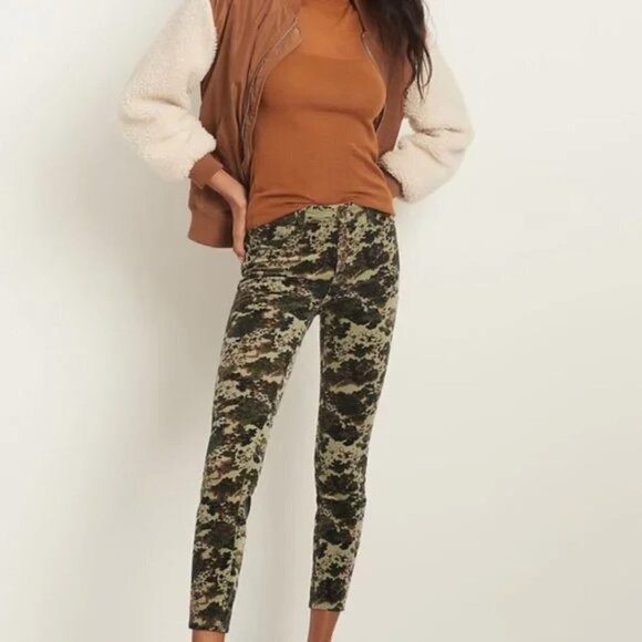 Anthropologie Pilcro and the Letterpress size 27 High-Rise Corduroy Camo Pants - Picture 1 of 14